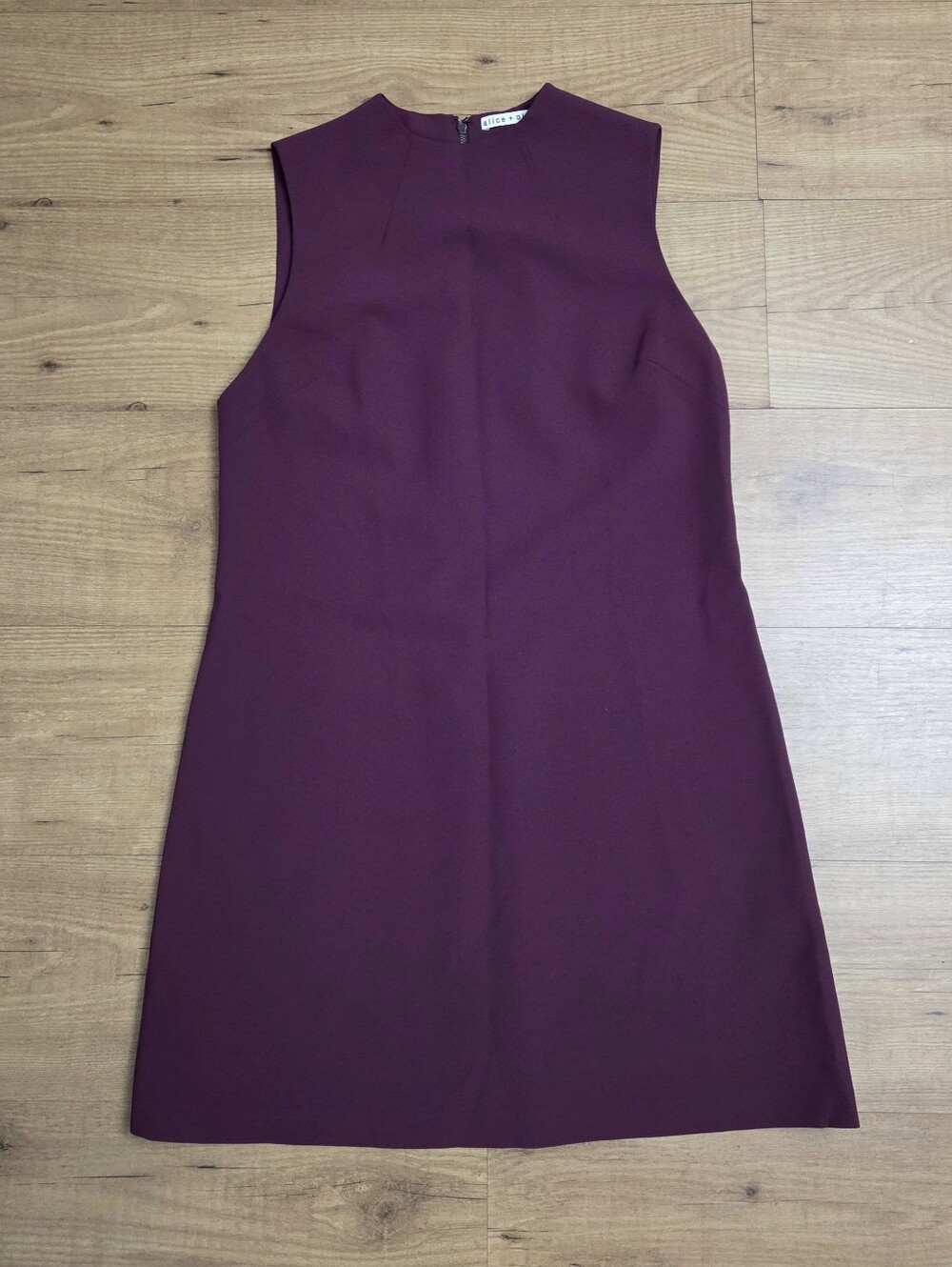 alice and olivia Mock Neck Plum Mini Dress